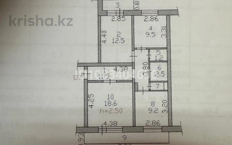 3-комнатная квартира · 70 м² · 8/9 этаж, Шакарима 84А — Сош #28 за 34 млн ₸ в Семее — фото 2