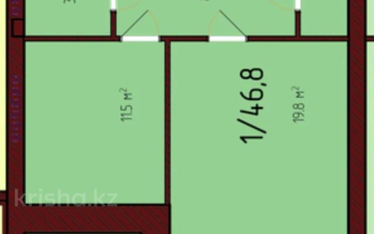 1-бөлмелі пәтер · 46.8 м² · 5/6 қабат, Камшат Доненбаевой 69, бағасы: ~ 18.7 млн ₸ в Костанае — фото 3