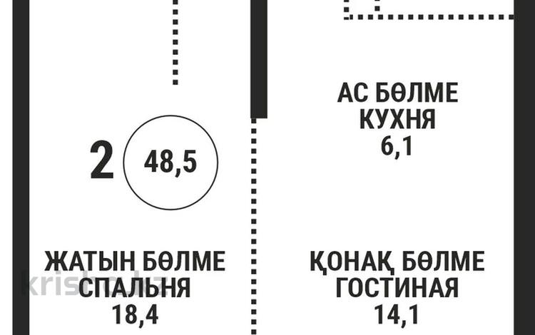 2-комнатная квартира · 57 м² · 7/16 этаж, Сатпаева 90/58 за 54.5 млн ₸ в Алматы, Бостандыкский р-н — фото 2