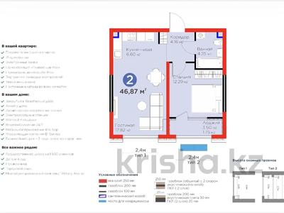 2-комнатная квартира · 45.01 м² · 8/9 этаж, Ботакоз 2/1 — САМАЯ ГОРЯЧАЯ ЦЕНА за ~ 31.5 млн ₸ в Алматы, Алатауский р-н