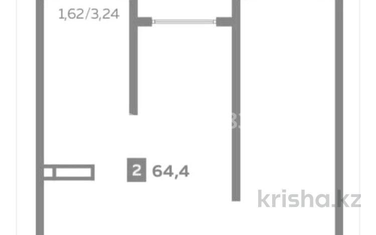 2-бөлмелі пәтер · 64.4 м² · 9/9 қабат, Шұғыла ш/а. 342/1, бағасы: 33 млн ₸ в Алматы, Наурызбайский р-н — фото 2