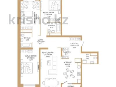 4-комнатная квартира, 121 м², 2/15 этаж, Манаса 109а за 97 млн 〒 в Алматы, Алмалинский р-н