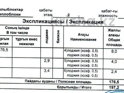4-комнатная квартира · 197.2 м² · 2/3 этаж, мкр Тау Самал, Марата Оспанова 91 за 335 млн ₸ в Алматы, Медеуский р-н