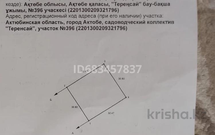 Жер телімі · 12 сотық, Теренсай 400, бағасы: 10 млн ₸ в Актобе, жилой массив Кирпичный — фото 2