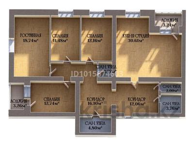 4-комнатная квартира · 132.75 м² · 3/5 этаж, мкр. Алтын орда 380 за 38 млн ₸ в Актобе