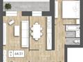 2-бөлмелі пәтер · 65 м² · 5/9 қабат, мкр. Алтын орда — Sunqar 4 по Досмухамедұлы, бағасы: 29.5 млн ₸ в Актобе — фото 3