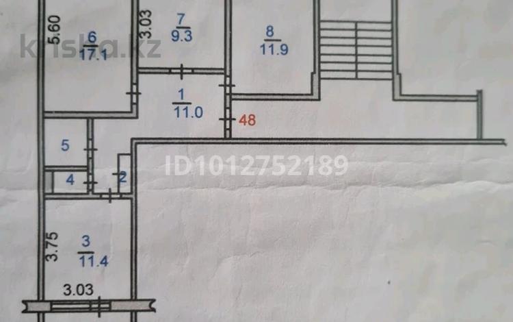3-комнатная квартира · 65 м² · 4/6 этаж, 7-й микрорайон, Чкалова 2 за 32 млн 〒 в Костанае — фото 2