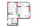 1-комнатная квартира · 44.6 м², Е-36 5 за ~ 33.9 млн 〒 в Астане, Нура р-н — фото 3