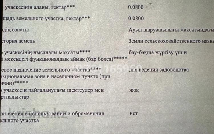 Жер телімі · 8 сотық, Өстемір, бағасы: 2 млн ₸ в Остемире — фото 2