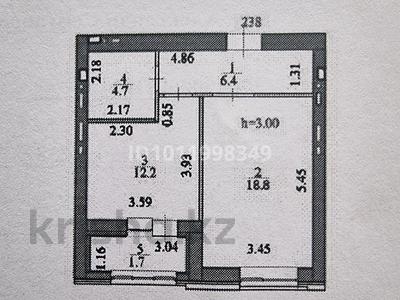 1-комнатная квартира · 44 м² · 6/9 этаж, Е 496 за 29 млн ₸ в Астане, Есильский р-н