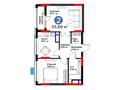 2-бөлмелі пәтер · 55.69 м², ул. Жошы хан, 10, бағасы: ~ 46.9 млн ₸ в Астане, Есильский р-н — фото 3