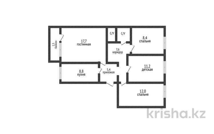 4-бөлмелі пәтер · 76.2 м² · 6/6 қабат, Мауленова — Apt. 62, бағасы: 30 млн ₸ в Костанае — фото 15