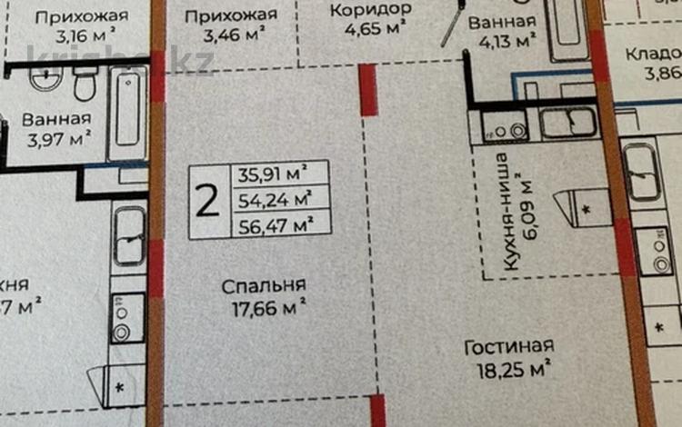 2-бөлмелі пәтер · 57 м² · 4/12 қабат, Токпанова 18, бағасы: 42.5 млн ₸ в Астане, Алматы р-н — фото 7