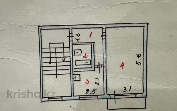 1-бөлмелі пәтер · 32.4 м² · 1/5 қабат, Молдагулова 59, бағасы: 2.3 млн ₸ в Каратау — фото 2
