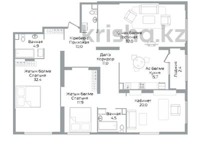 4-комнатная квартира · 158 м² · 19/19 этаж, Аль-Фараби — проспект Сейфуллин дангылы за 145 млн ₸ в Алматы, Бостандыкский р-н