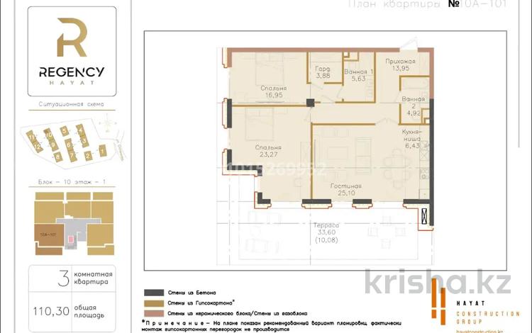 3-комнатная квартира · 110 м² · 1/3 этаж, Оспанова 80/85 за 145 млн ₸ в Алматы, Медеуский р-н — фото 2