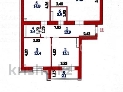 4-комнатная квартира · 107 м² · 7/8 этаж, Баян сулу, 42 42 за ~ 95.2 млн ₸ в Астане, Нура р-н