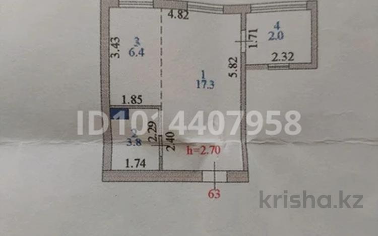 1-бөлмелі пәтер · 31 м² · 3/3 қабат, Үркер, Укили Ыбырай 4, бағасы: 13.5 млн ₸ в Астане, Нура р-н — фото 2