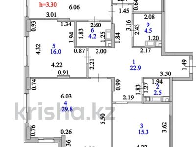 4-комнатная квартира · 135 м² · 12/12 этаж, Мухамедханова 4, 4а, 4Б, 4/1, 4/2, 4/3, — Блок G; потолки 3.3 метра; видовая за 118 млн ₸ в Астане, Нура р-н