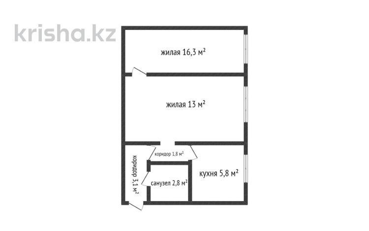 2-комнатная квартира, 42.8 м², 1/5 этаж, Гагарина 8 за 6.7 млн 〒 в Рудном — фото 2