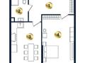 2-комнатная квартира · 53.99 м² · 9/9 этаж, мкр Кайрат, Жети казына — Кулжинка за 22 млн ₸ в Алматы, Турксибский р-н — фото 3