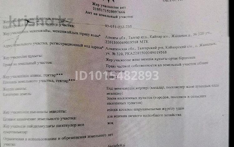 Жер телімі · 8 сотық, Жаңалық, бағасы: 8.5 млн ₸ в Жаналыке — фото 2