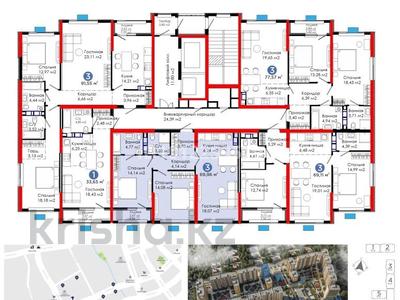 3-комнатная квартира · 69.96 м² · 12 этаж, мкр Акжар, Белжайлау 47а за 49 млн ₸ в Алматы, Наурызбайский р-н