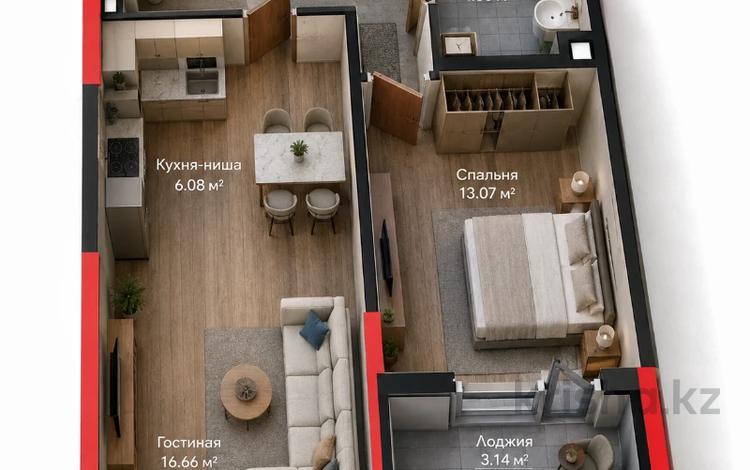 2-комнатная квартира · 50 м² · 2/12 этаж, Минина 14а — 🆘🆘ЛУЧШАЯ ЦЕНА🆘🆘 за 71 млн ₸ в Алматы, Бостандыкский р-н — фото 3