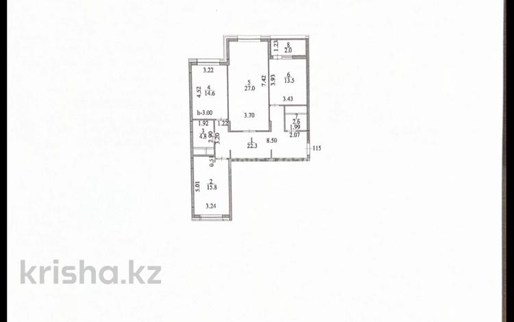 3-комнатная квартира · 102.3 м² · 16/16 этаж, Ракымжан Кошкарбаев 54а за 55.3 млн ₸ в Астане, Алматы р-н — фото 19