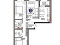 3-бөлмелі пәтер · 77.27 м² · 8/9 қабат, Е 909, бағасы: 47.5 млн ₸ в Астане, Нура р-н