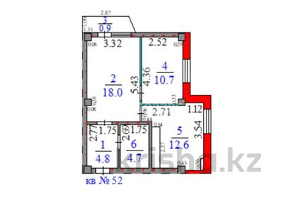 2-комнатная квартира, 52 м², 5/8 этаж, Алтын Ауыл 19 — СДУ за 22.5 млн 〒 в Каскелене