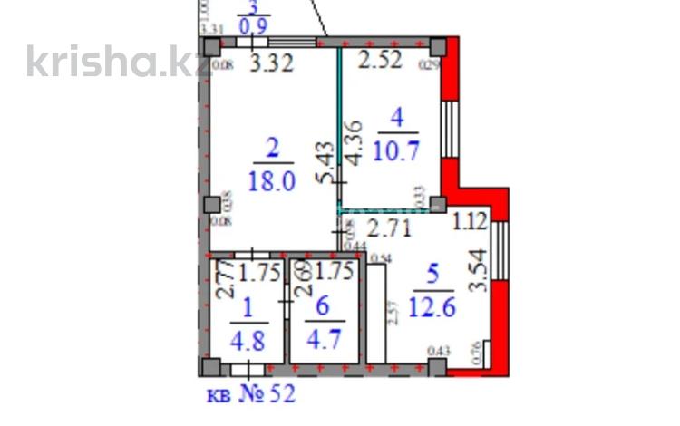2-комнатная квартира, 52 м², 5/8 этаж, Алтын Ауыл 19 — СДУ за 22.5 млн 〒 в Каскелене — фото 23