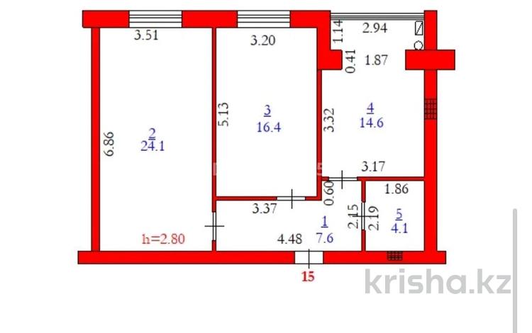 2-комнатная квартира · 67 м² · 2/5 этаж, Мкр. Алтын Орда 49 П за 21 млн ₸ в Актобе — фото 2