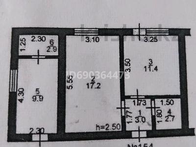 3-комнатная квартира, 47 м², 2/4 этаж, 5 микр 25 за 11.5 млн 〒 в Таразе