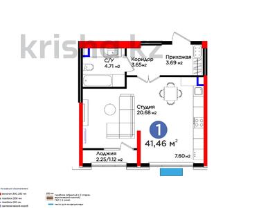 1-комнатная квартира, 41.46 м², 16/16 этаж, Нурсултана Назарбаева 55 за ~ 20.9 млн 〒 в Шымкенте