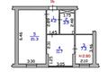 2-бөлмелі пәтер · 48.4 м² · 4/7 қабат, Каратал 6 Б, бағасы: 21 млн ₸ в Талдыкоргане — фото 15
