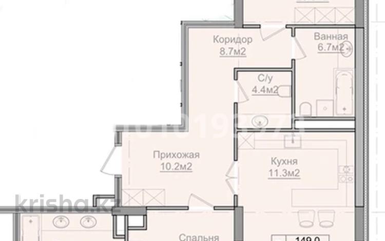3-комнатная квартира · 149 м² · 1/3 этаж, Тайманова 151/1 за 188 млн ₸ в Алматы, Медеуский р-н — фото 2