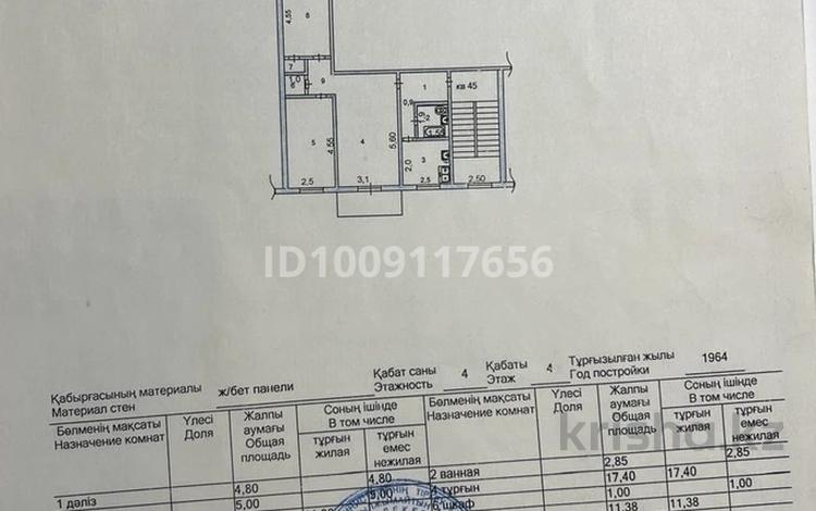 3-бөлмелі пәтер · 59 м² · 4/4 қабат, республика 36 — рядом рынок Колос угол Гагарина, бағасы: 25 млн ₸ в Шымкенте, Туран р-н — фото 2