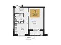 1-комнатная квартира · 47.37 м², Улица Чингиз Айтматов, 63 за ~ 22.7 млн 〒 в Астане, Нура р-н — фото 3