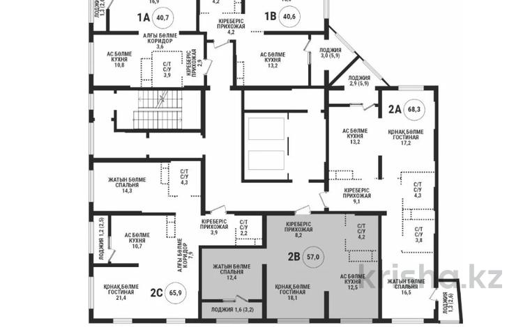 2-бөлмелі пәтер · 57 м² · 7/16 қабат, Сатпаева 90/54 — Тлендиева, бағасы: 55 млн ₸ в Алматы, Бостандыкский р-н — фото 2