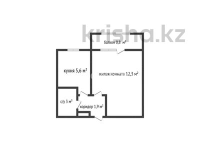 1-бөлмелі пәтер · 23.2 м² · 4/5 қабат, Текстильщиков 9, бағасы: 9.2 млн 〒 в Костанае