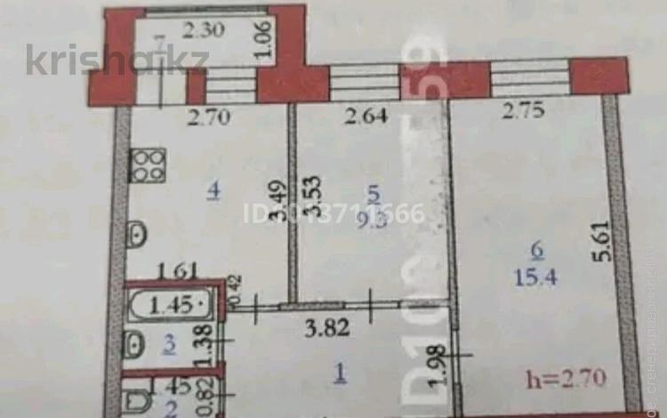 2-комнатная квартира · 45 м² · 7/8 этаж, Бокенбай батыра 155 за 17.5 млн ₸ в Актобе, мкр Авиатор — фото 2
