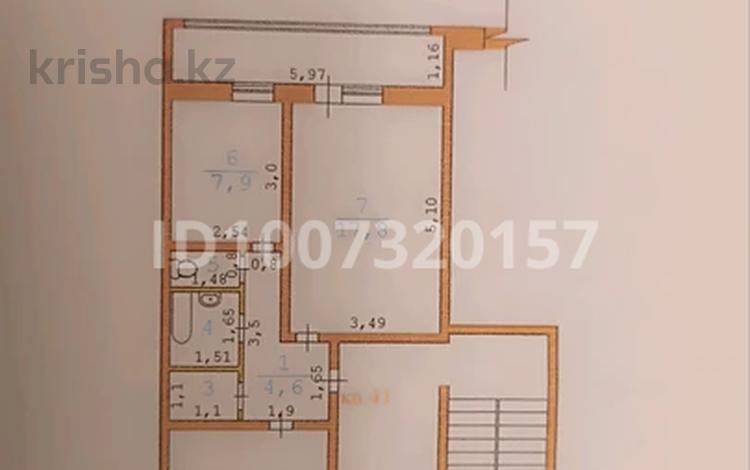 2-комнатная квартира · 48 м² · 1/5 этаж, Сейфуллина 10 а за 7.2 млн 〒 в Байконуре — фото 2