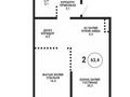 2-комнатная квартира · 63.4 м² · 2/9 этаж, Каныша Сатпаева 90а/1 за 53 млн ₸ в Алматы, Бостандыкский р-н — фото 3