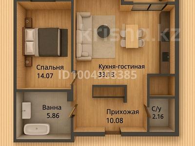 2-комнатная квартира · 69.14 м² · 2/9 этаж, мкр Ак Шагала, Жалена Тулепова 17Б — Рядом парк "Победы" за 30 млн 〒 в Атырау