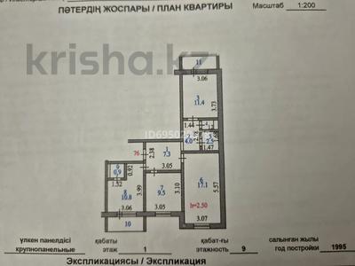3-комнатная квартира, 66.5 м², 1/9 этаж, Батыр баян 7 — Спортландия за 28 млн 〒 в Петропавловске