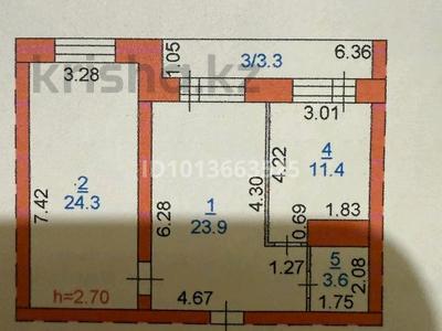 2-комнатная квартира · 66.5 м² · 7/9 этаж, 8-й микрорайон, Зеленая 25/1 — Спорткомплекс Казахстан за 41 млн ₸ в Костанае