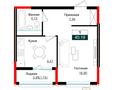 1-бөлмелі пәтер · 40.19 м² · 4/17 қабат, ул. Е 882 9/1, бағасы: 21.5 млн ₸ в Астане — фото 9