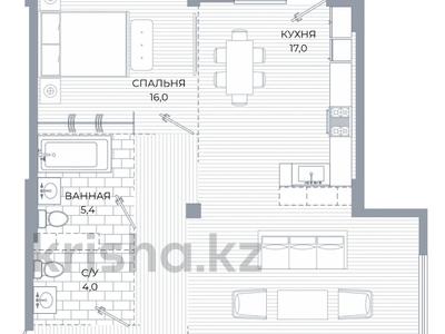 2-комнатная квартира · 80.6 м² · 3/3 этаж, ​Улица Кенесары хана 43/7 — PARK VILLE за ~ 116.5 млн ₸ в Алматы, Наурызбайский р-н