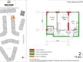 2-бөлмелі пәтер · 74 м² · 2/3 қабат, Мкр. Нур Алатау 134, бағасы: 72 млн ₸ в Алматы, Бостандыкский р-н
